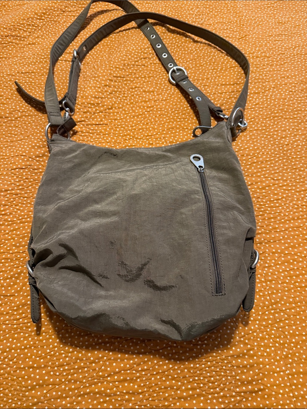 Baggallini Dark Brown Crossbody Shoulder Bag with Turn-Lock Pocket - Picture 3 of 7
